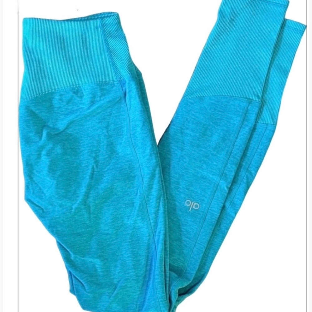 ALO NWT Yoga Turquoise Performance High Waist Performance Leggings